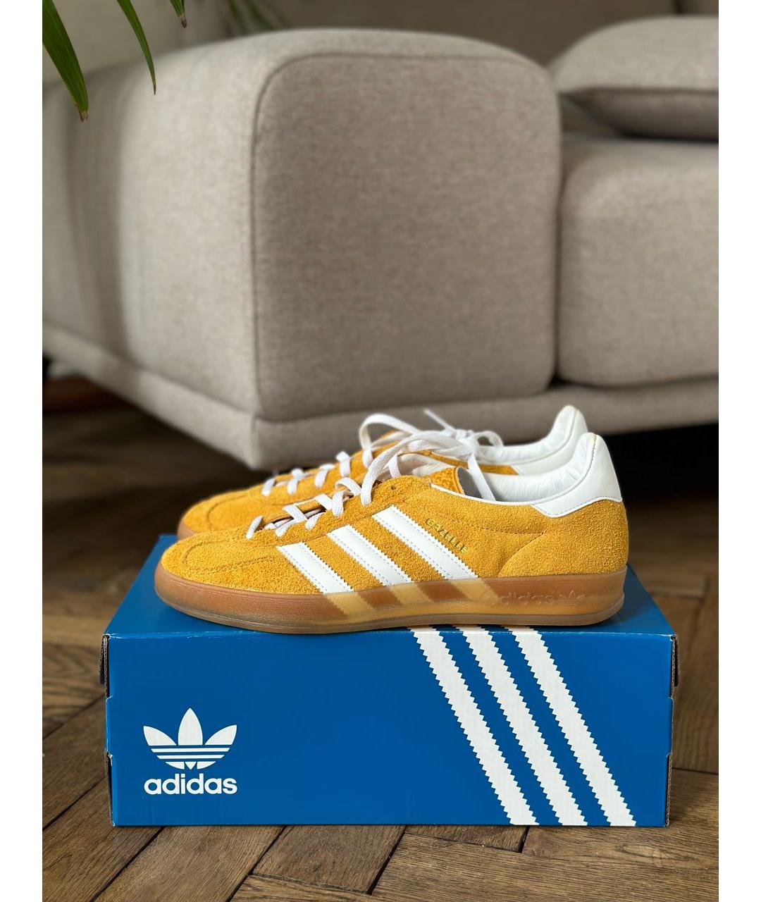 ADIDAS Желтые замшевые кеды, фото 7