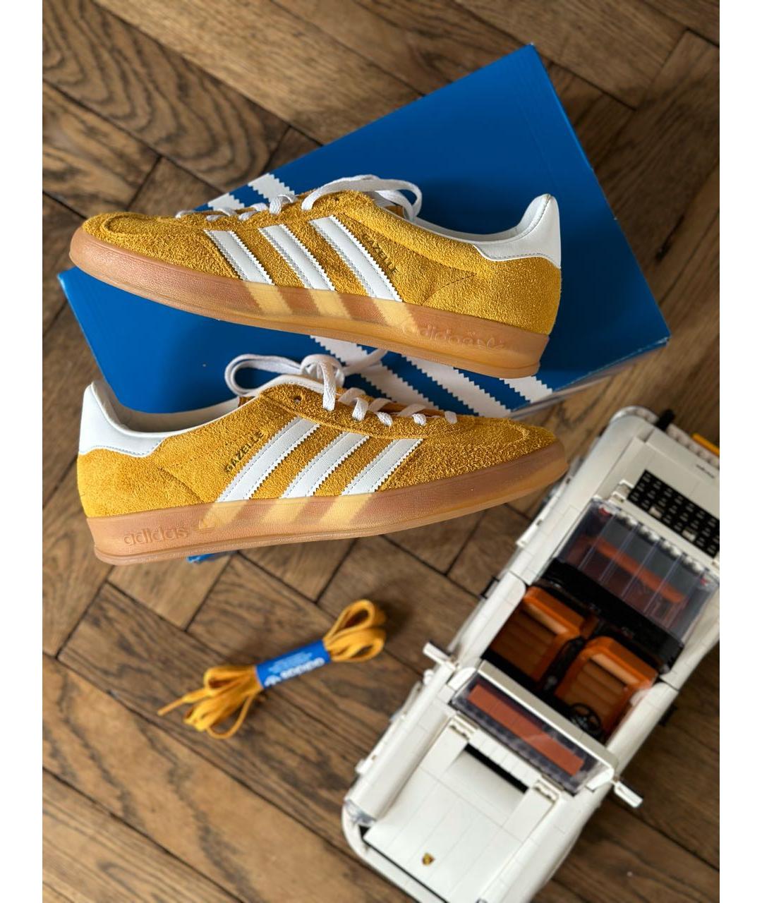 ADIDAS Желтые замшевые кеды, фото 6