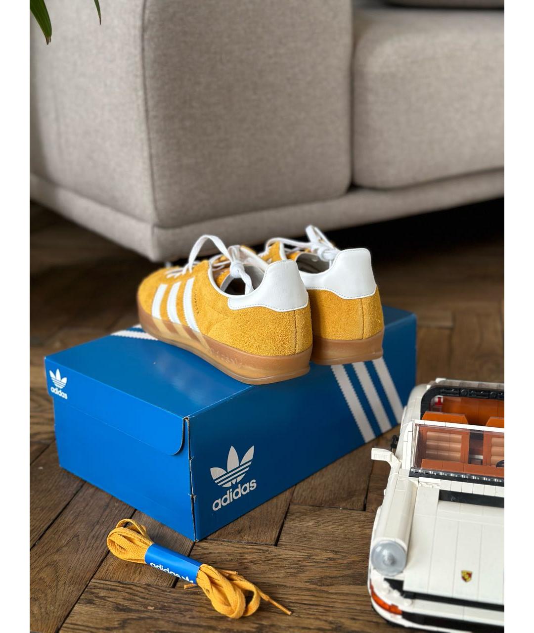 ADIDAS Желтые замшевые кеды, фото 4