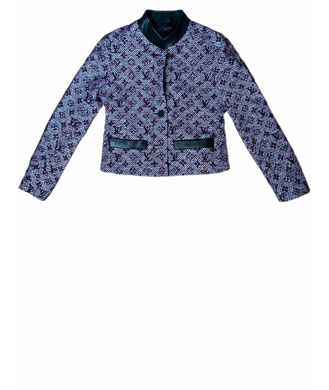 LOUIS VUITTON PRE-OWNED Темно-синий твидовый жакет/пиджак, фото 1