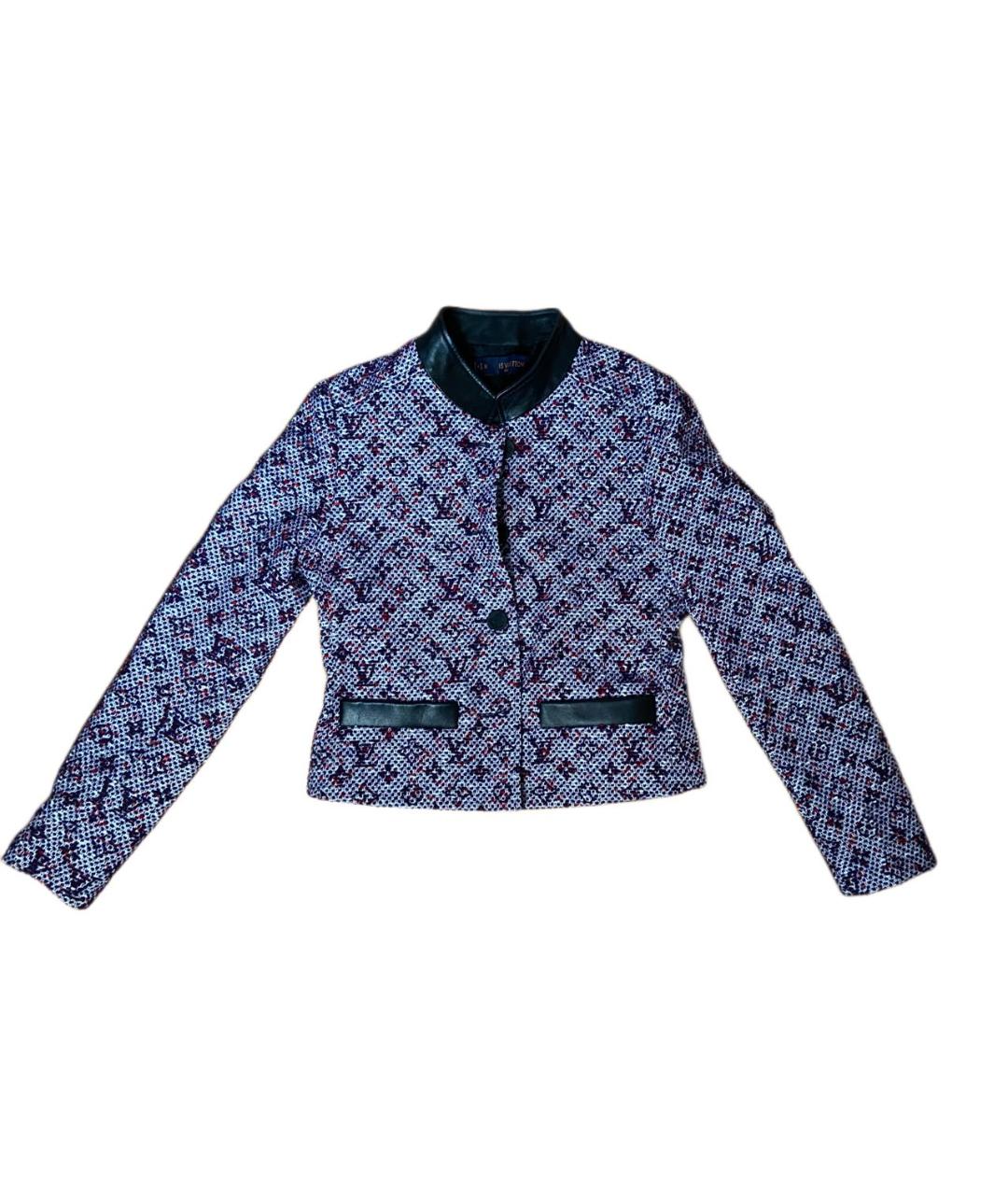 LOUIS VUITTON PRE-OWNED Темно-синий твидовый жакет/пиджак, фото 8