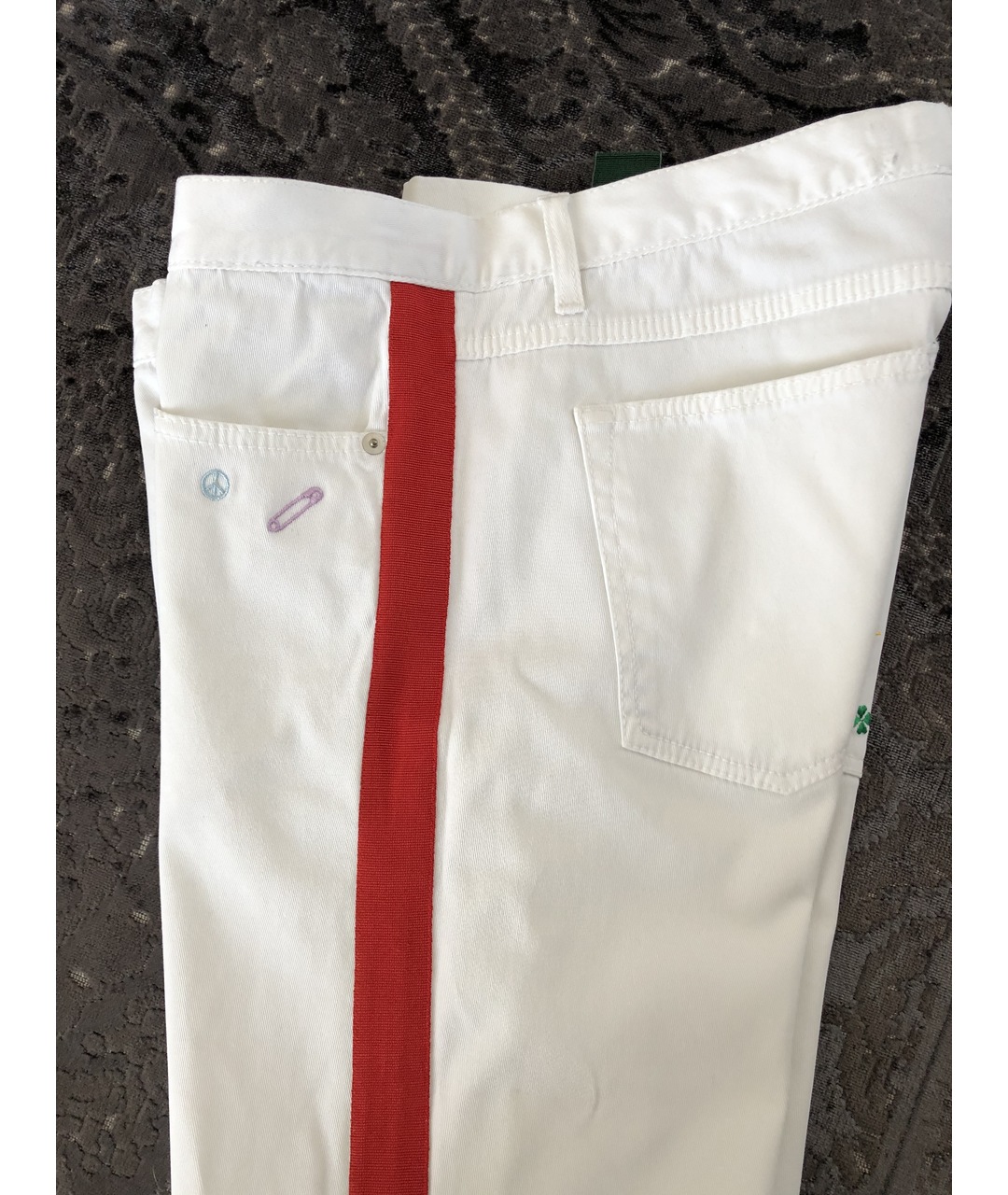 MOSCHINO Белые хлопковые джинсы скинни, фото 7