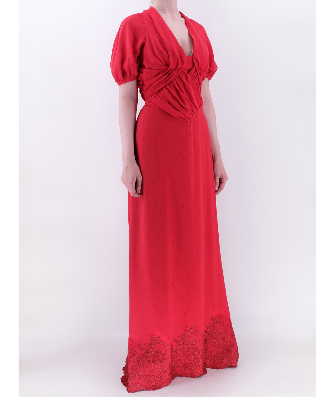 MOSCHINO Красное шелковое повседневное платье, фото 2