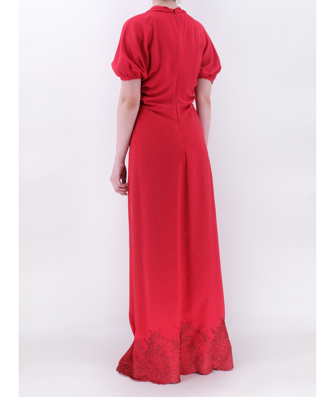 MOSCHINO Красное шелковое повседневное платье, фото 3