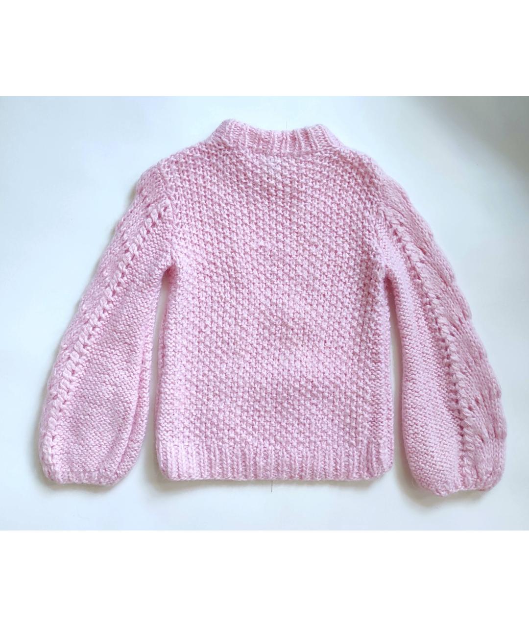 GANNI Розовый шерстяной джемпер / свитер, фото 2