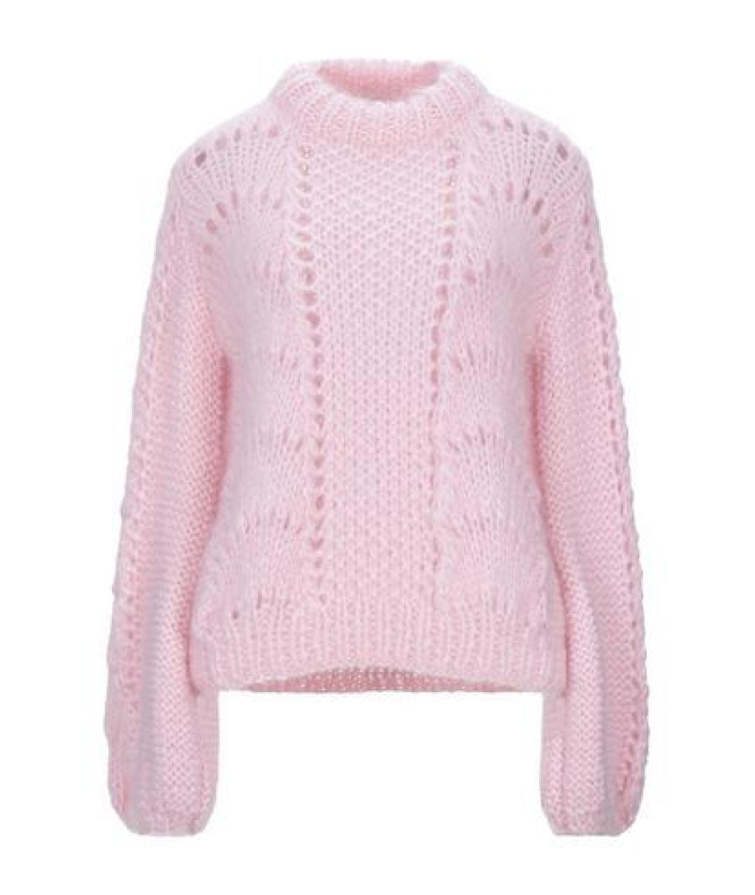 GANNI Розовый шерстяной джемпер / свитер, фото 5
