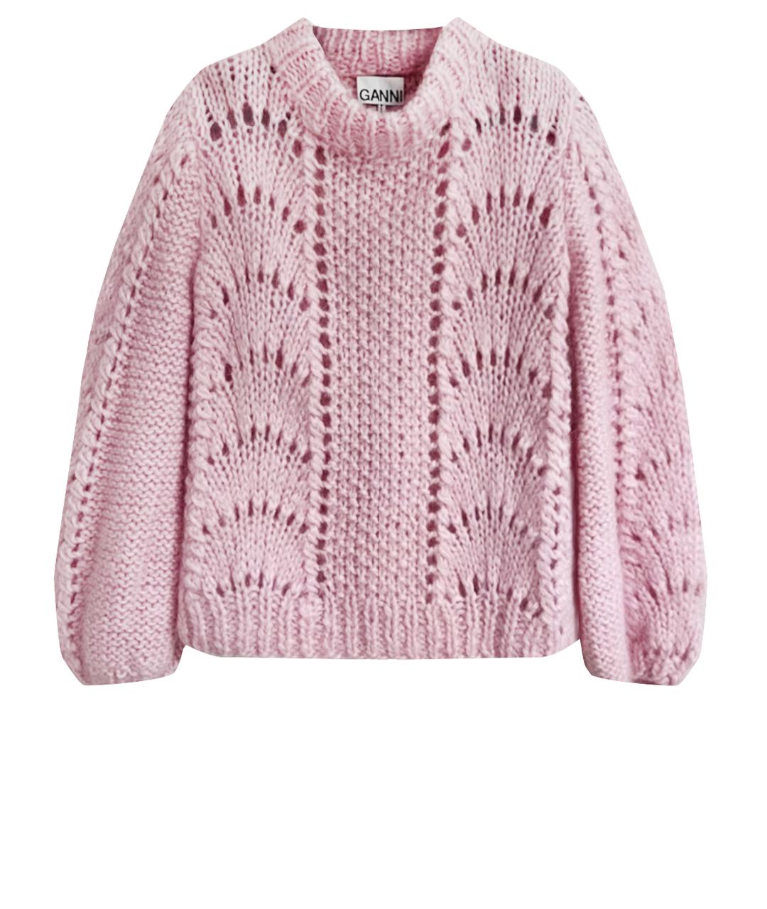 GANNI Розовый шерстяной джемпер / свитер, фото 1