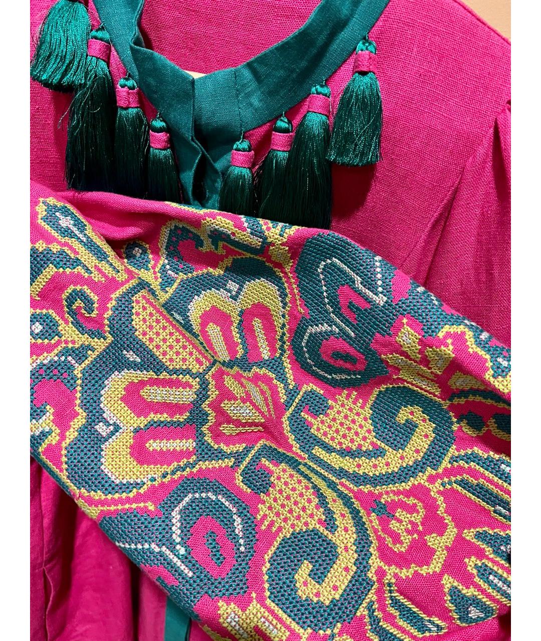 YULIYA MAGDYCH Розовое льняное повседневное платье, фото 3