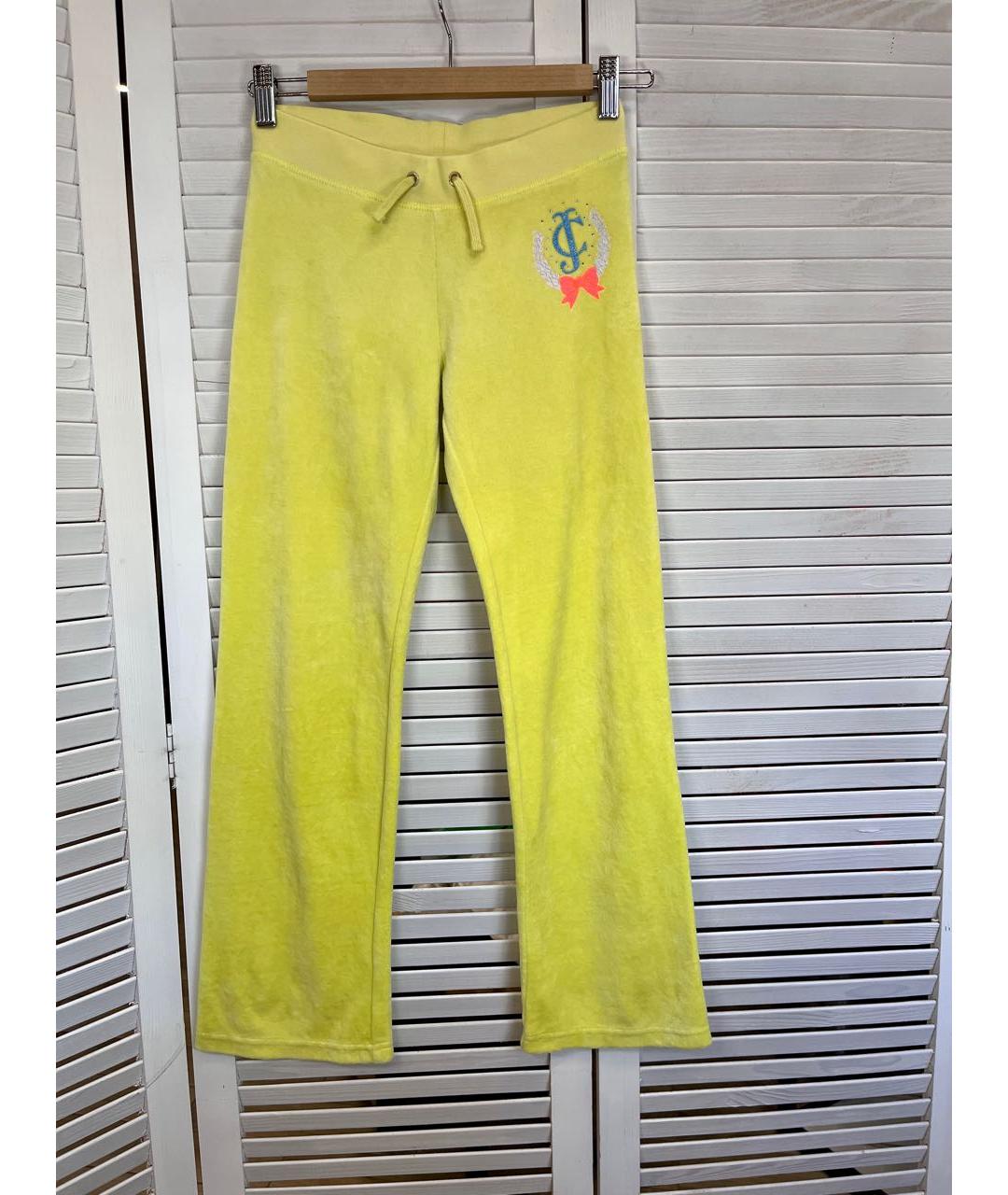 JUICY COUTURE Желтые хлопковые брюки и шорты, фото 9