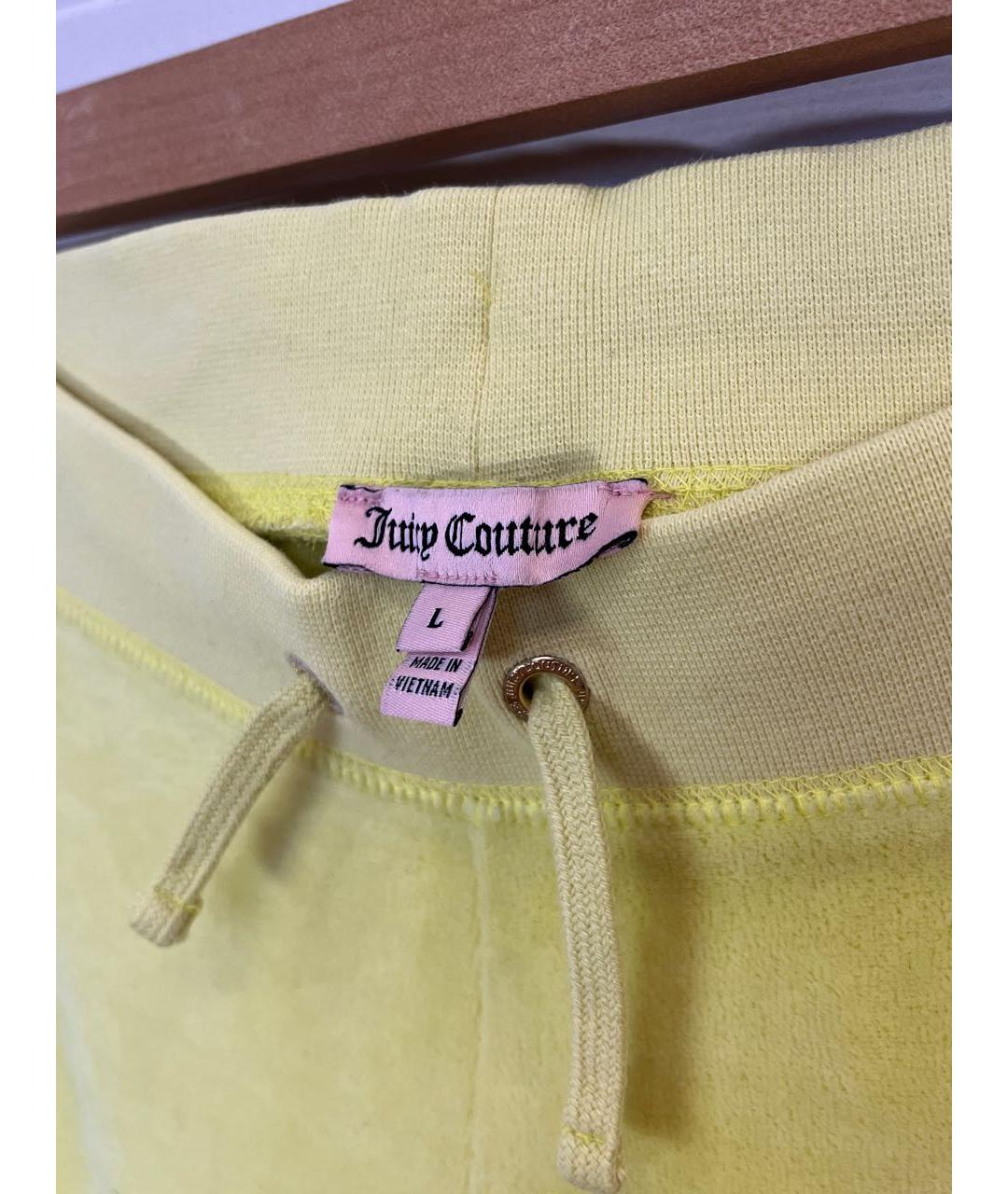 JUICY COUTURE Желтые хлопковые брюки и шорты, фото 2