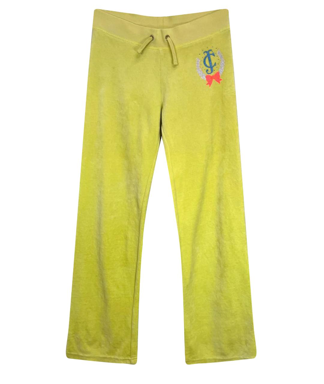 JUICY COUTURE Желтые хлопковые брюки и шорты, фото 1