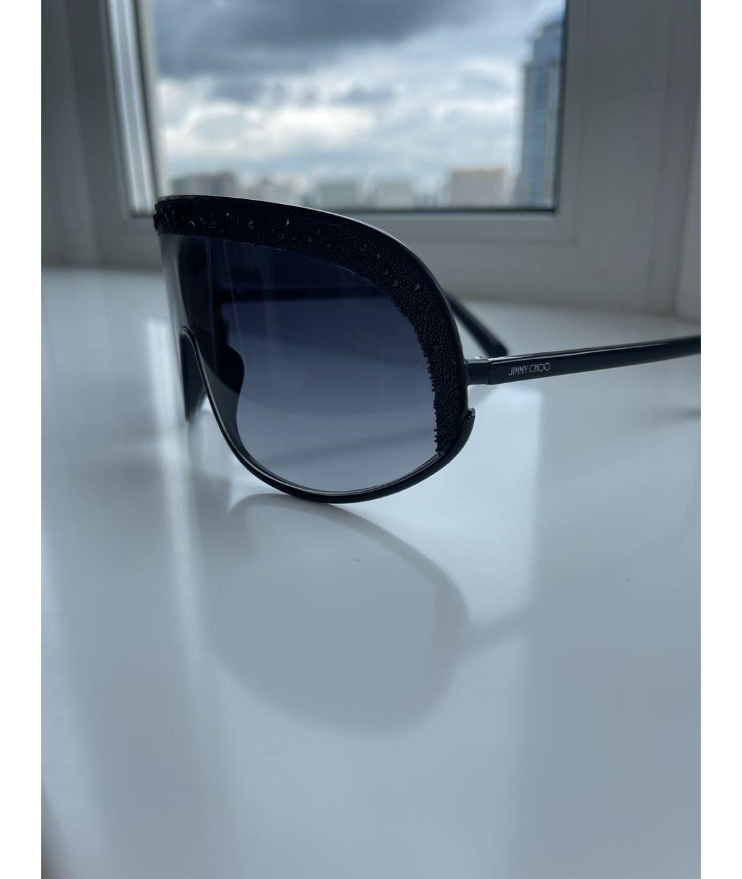 JIMMY CHOO Черные металлические солнцезащитные очки, фото 3