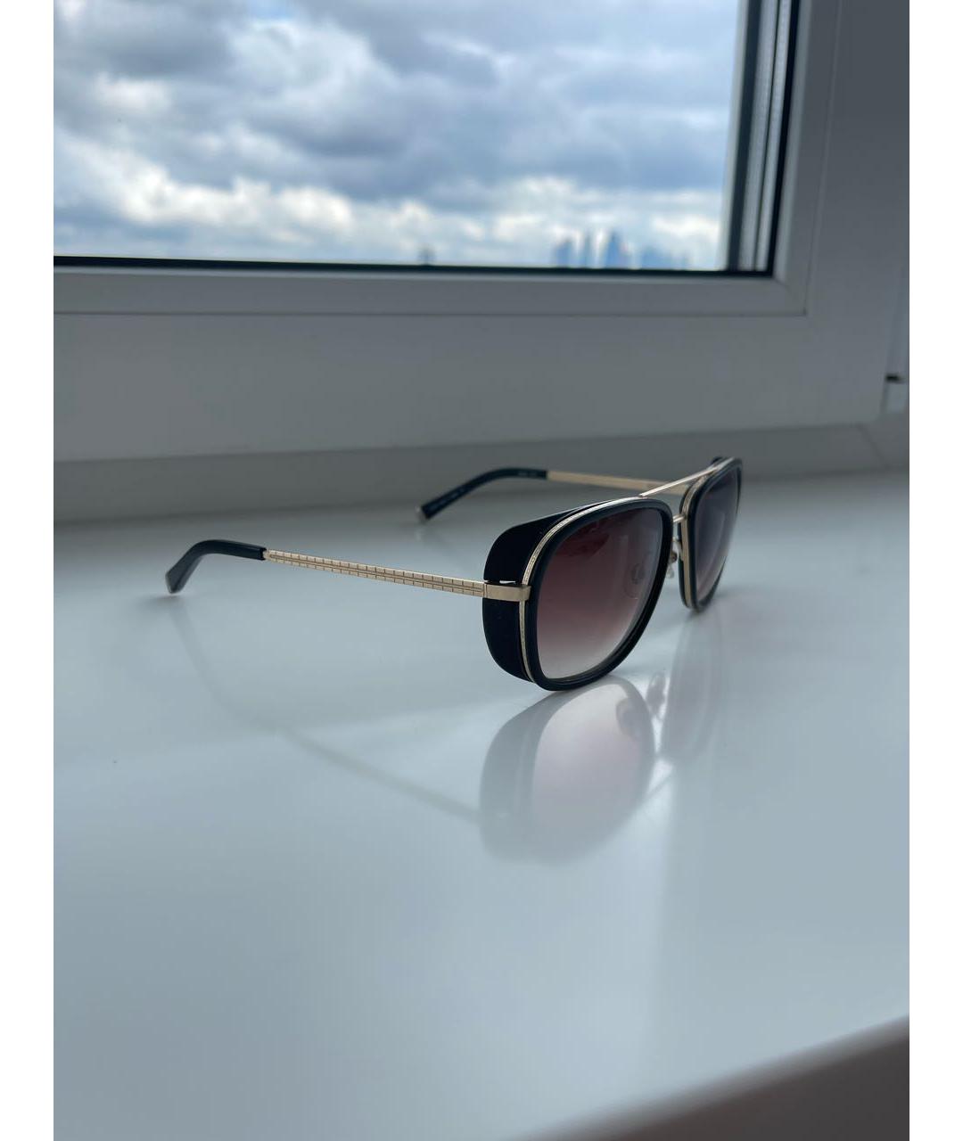 MATSUDA Черные металлические солнцезащитные очки, фото 2