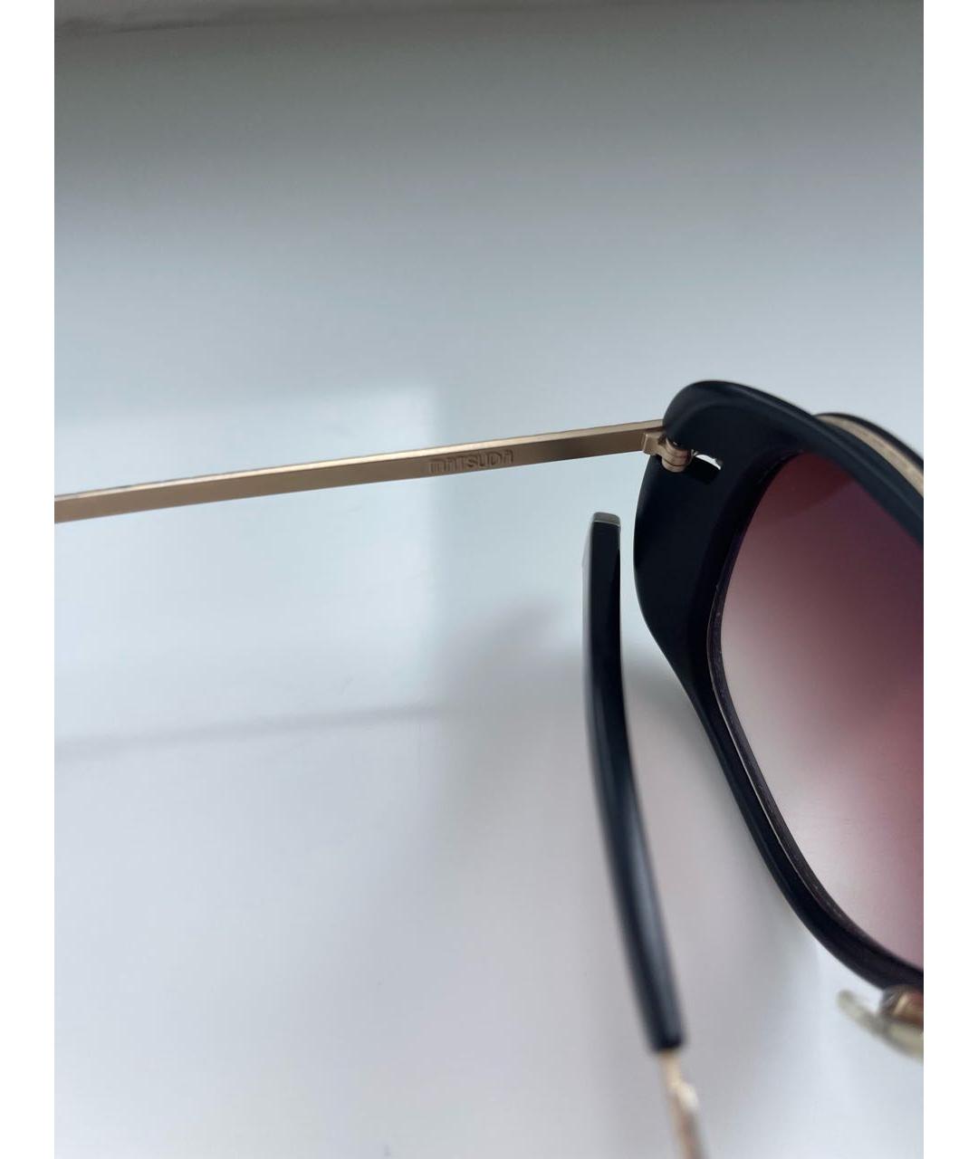 MATSUDA Черные металлические солнцезащитные очки, фото 6