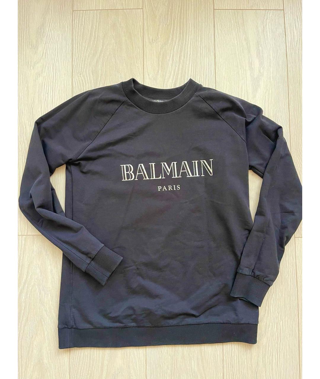 BALMAIN Черный хлопковый джемпер / свитер, фото 5