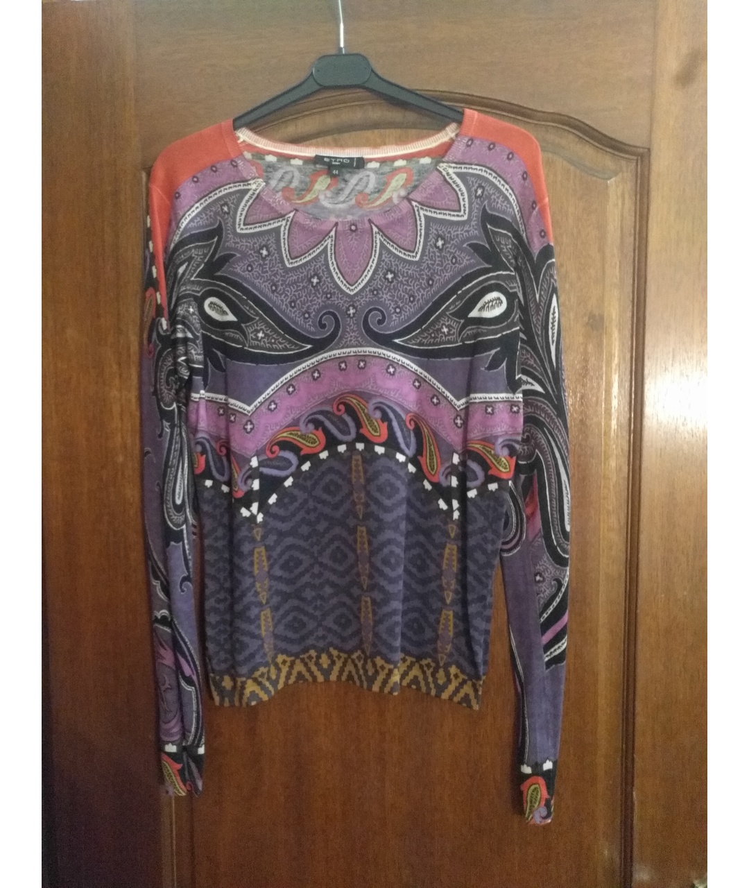 ETRO Фиолетовый шелковый джемпер / свитер, фото 4