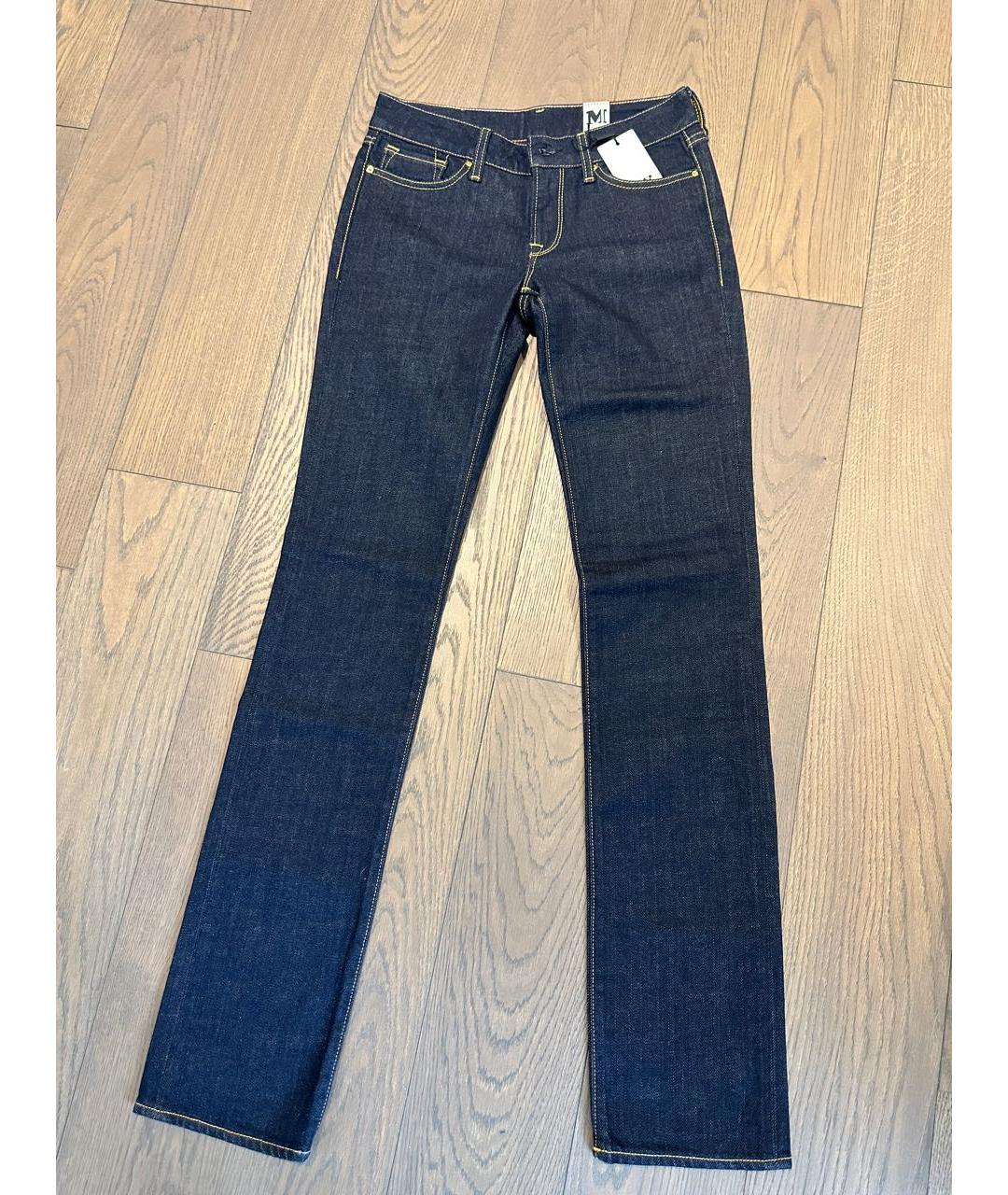 M MISSONI Темно-синие хлопковые прямые джинсы, фото 7