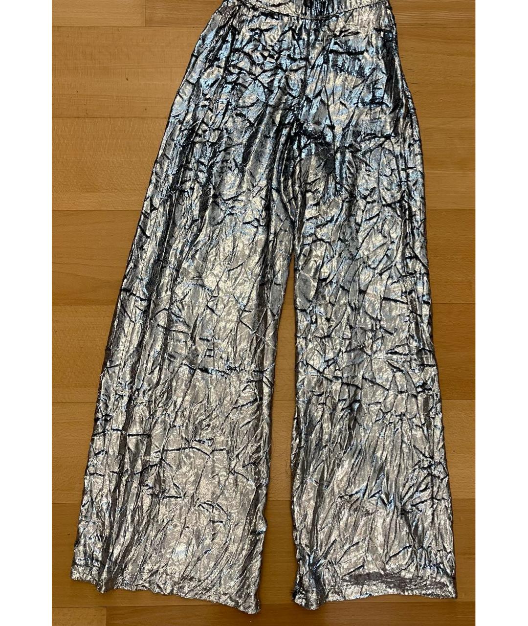 DELPOZO Серебряные брюки широкие, фото 2