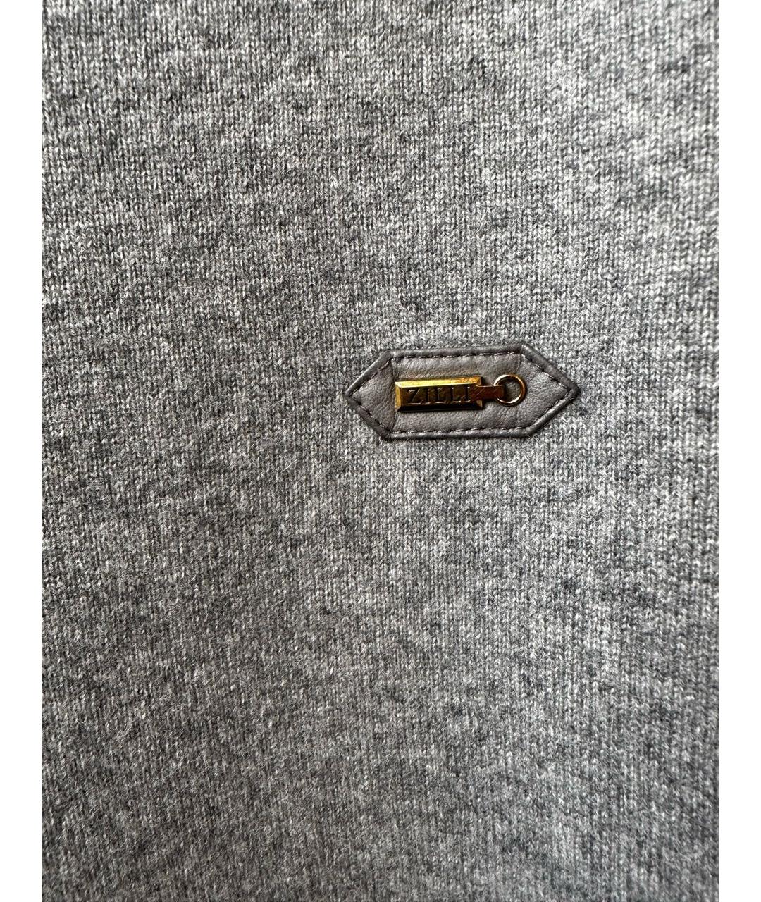 ZILLI Серый кашемировый джемпер / свитер, фото 8