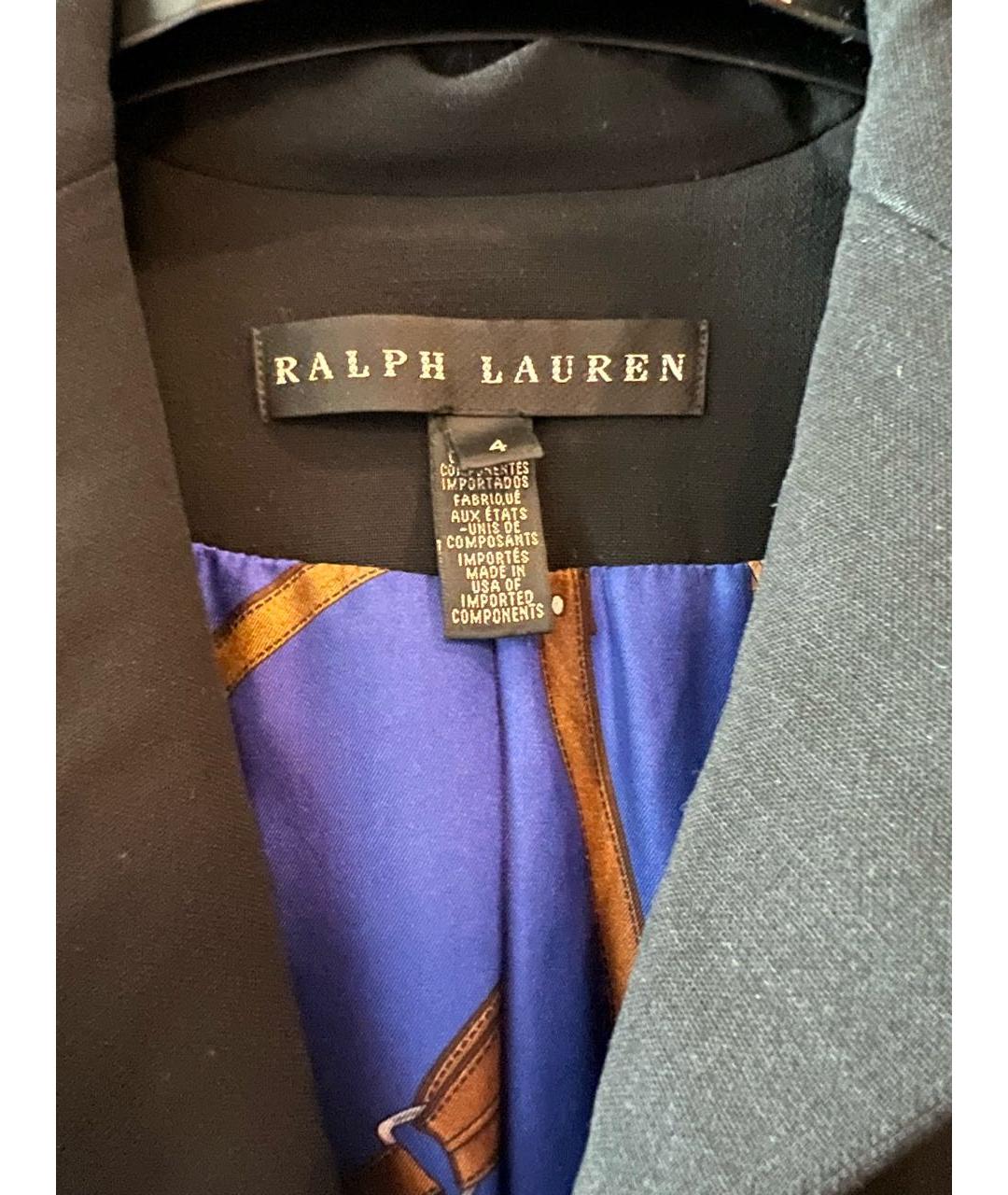 RALPH LAUREN Черный шерстяной жакет/пиджак, фото 3
