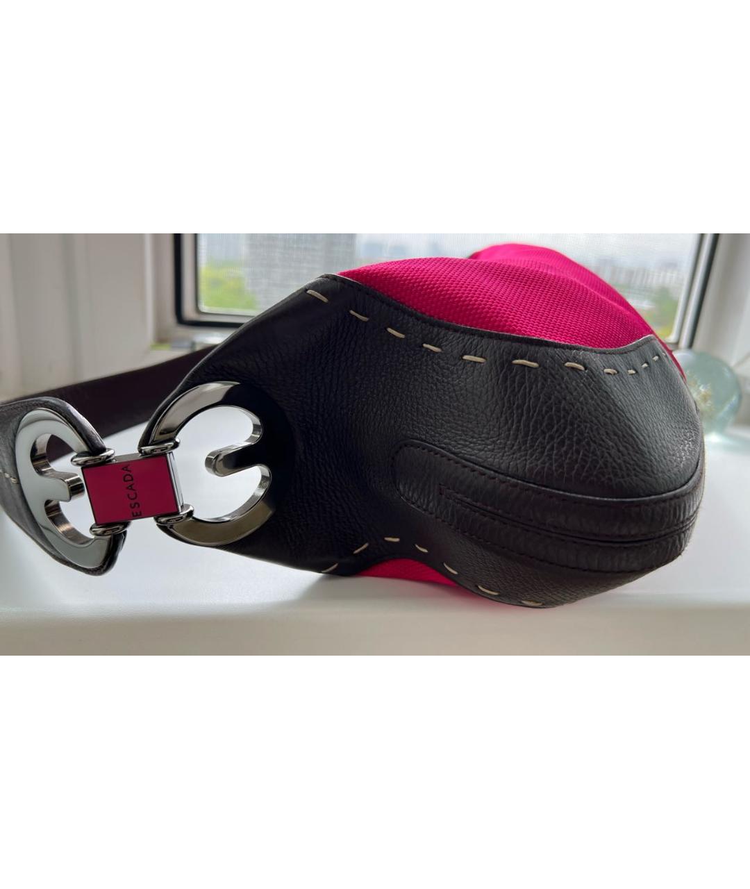 ESCADA Розовая тканевая сумка с короткими ручками, фото 5