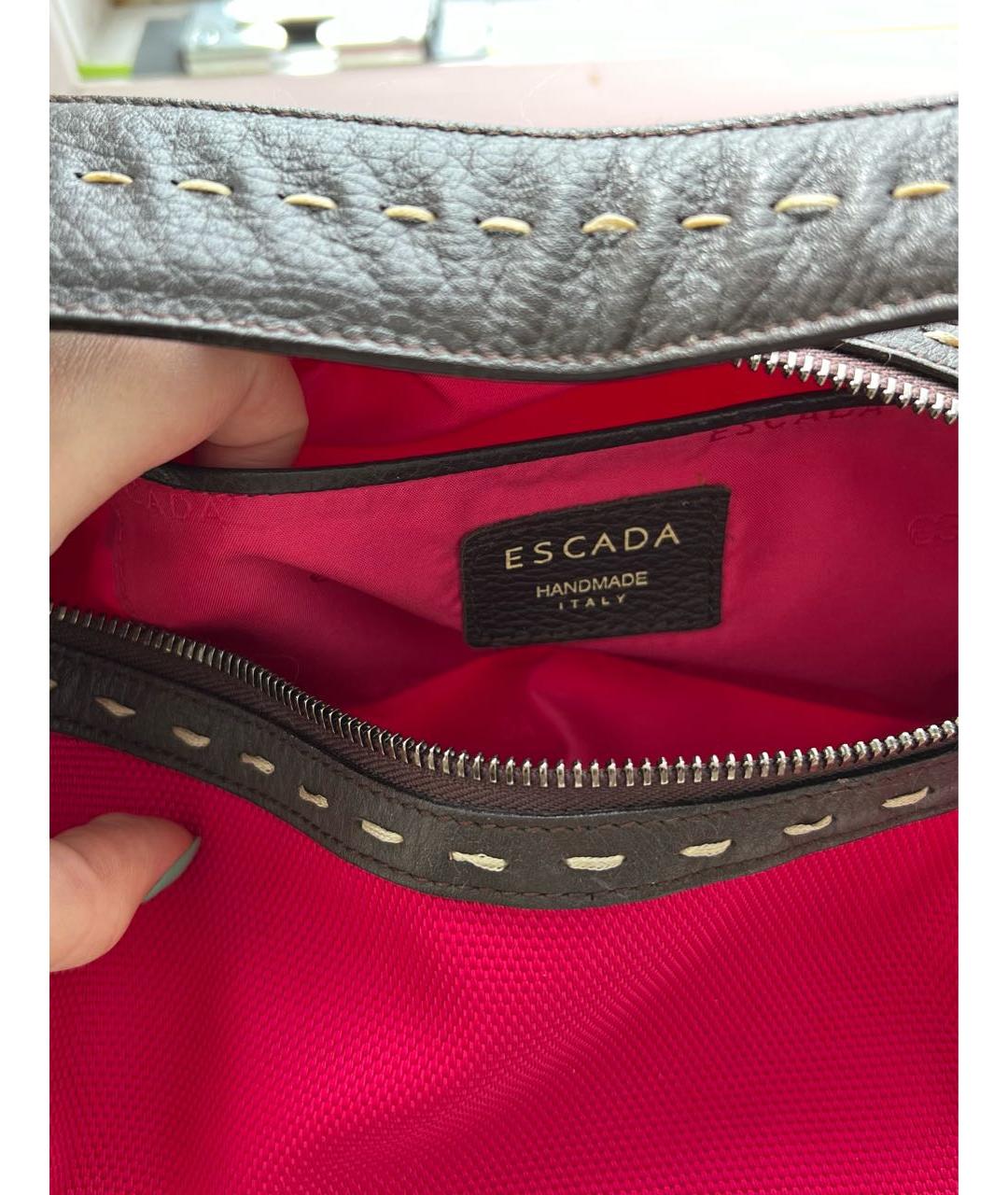 ESCADA Розовая тканевая сумка с короткими ручками, фото 8