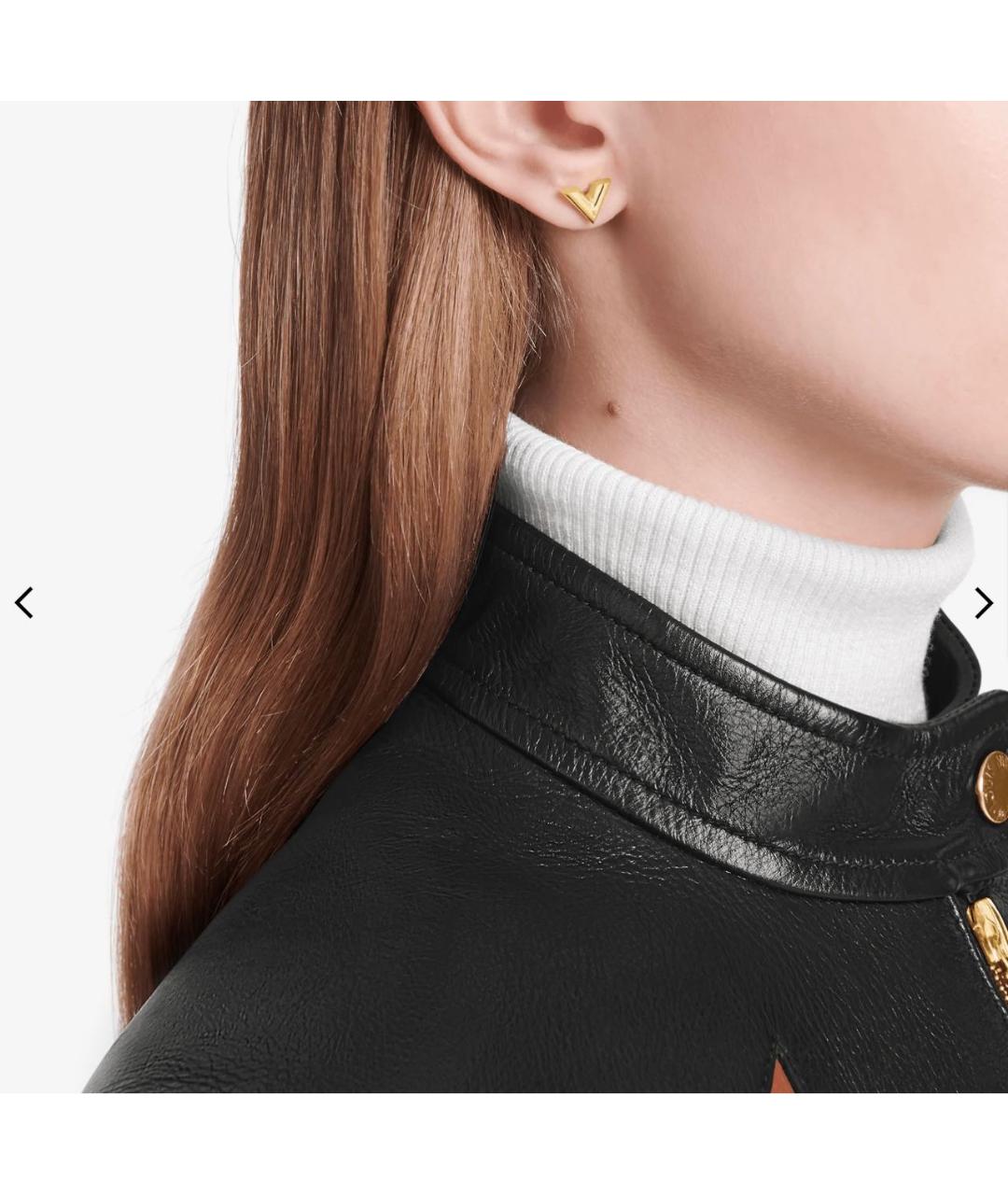 LOUIS VUITTON Желтые латунные серьги, фото 2