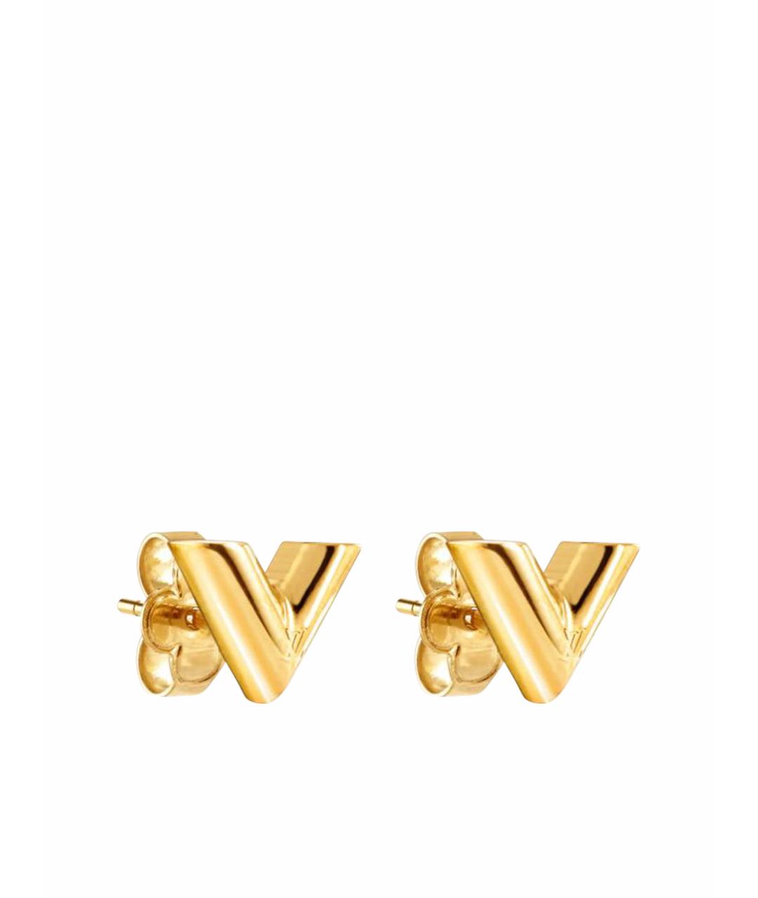 LOUIS VUITTON Желтые латунные серьги, фото 1