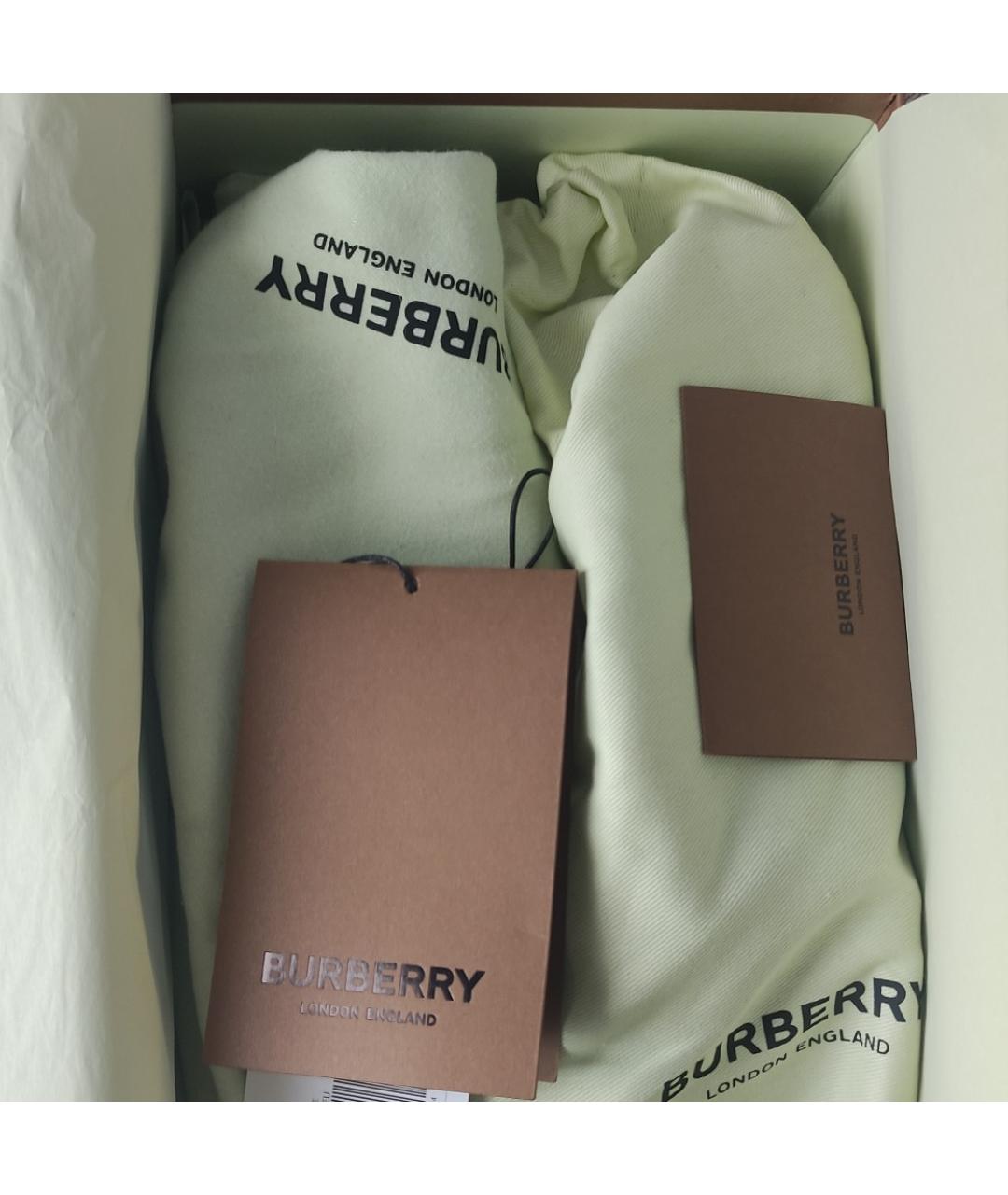 BURBERRY Бежевые кожаные мюли, фото 6