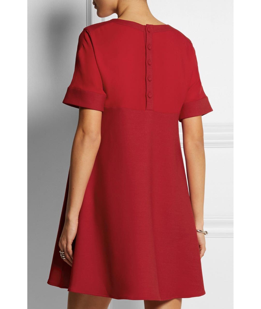 MAISON KITSUNE Красное шерстяное повседневное платье, фото 3