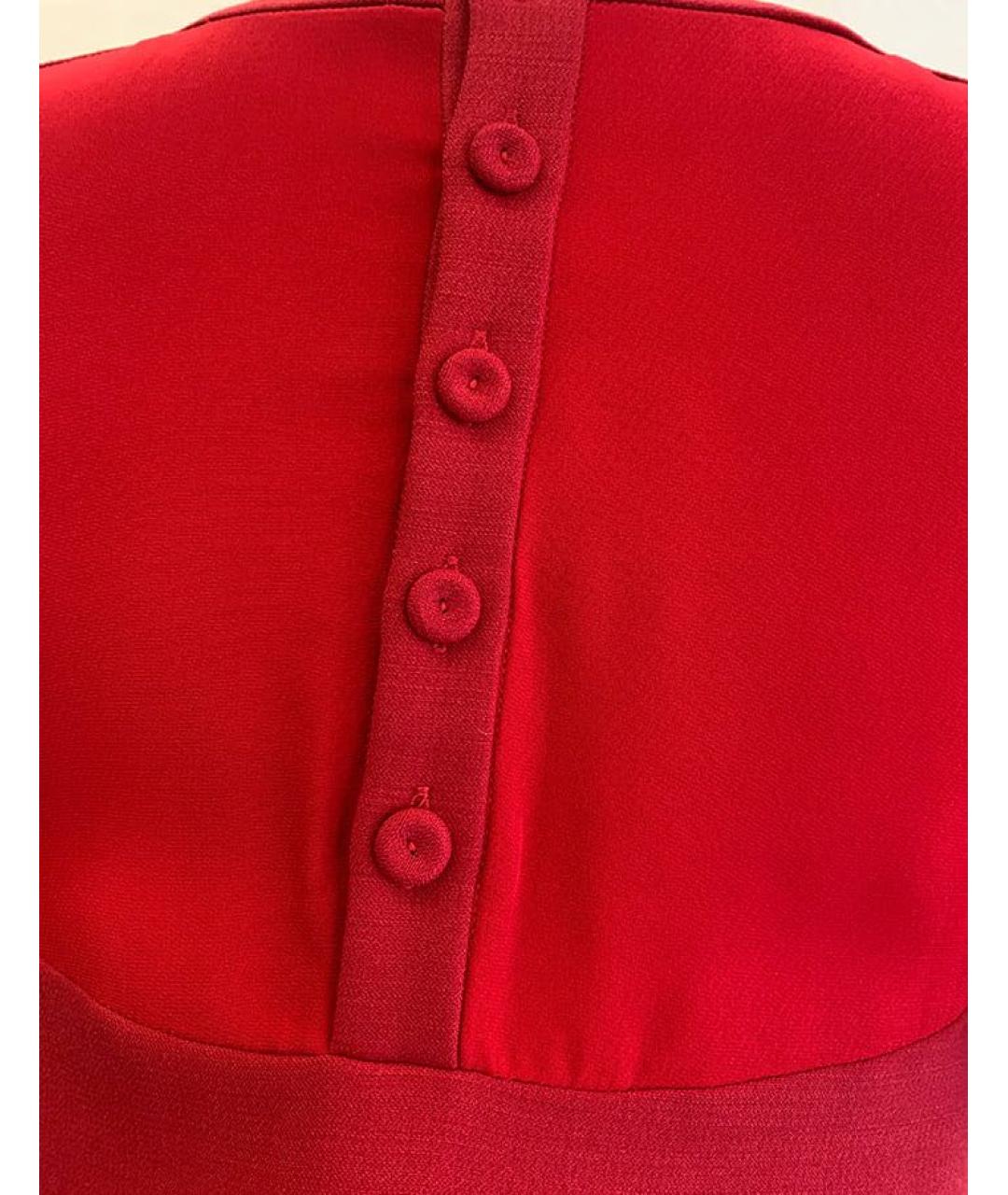 MAISON KITSUNE Красное шерстяное повседневное платье, фото 7