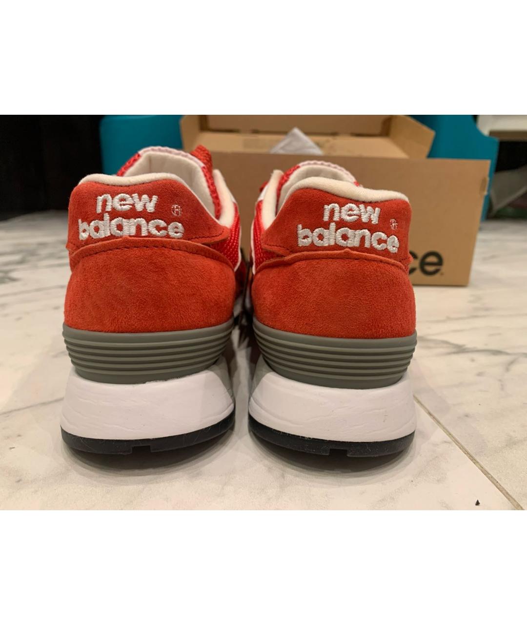 NEW BALANCE Красные замшевые кроссовки, фото 4