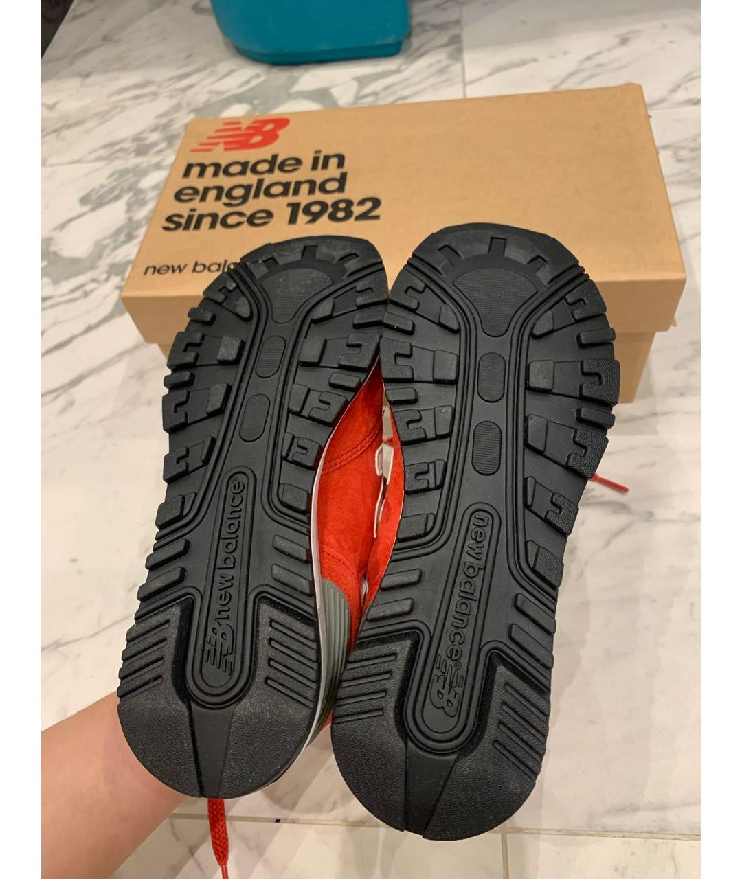 NEW BALANCE Красные замшевые кроссовки, фото 8