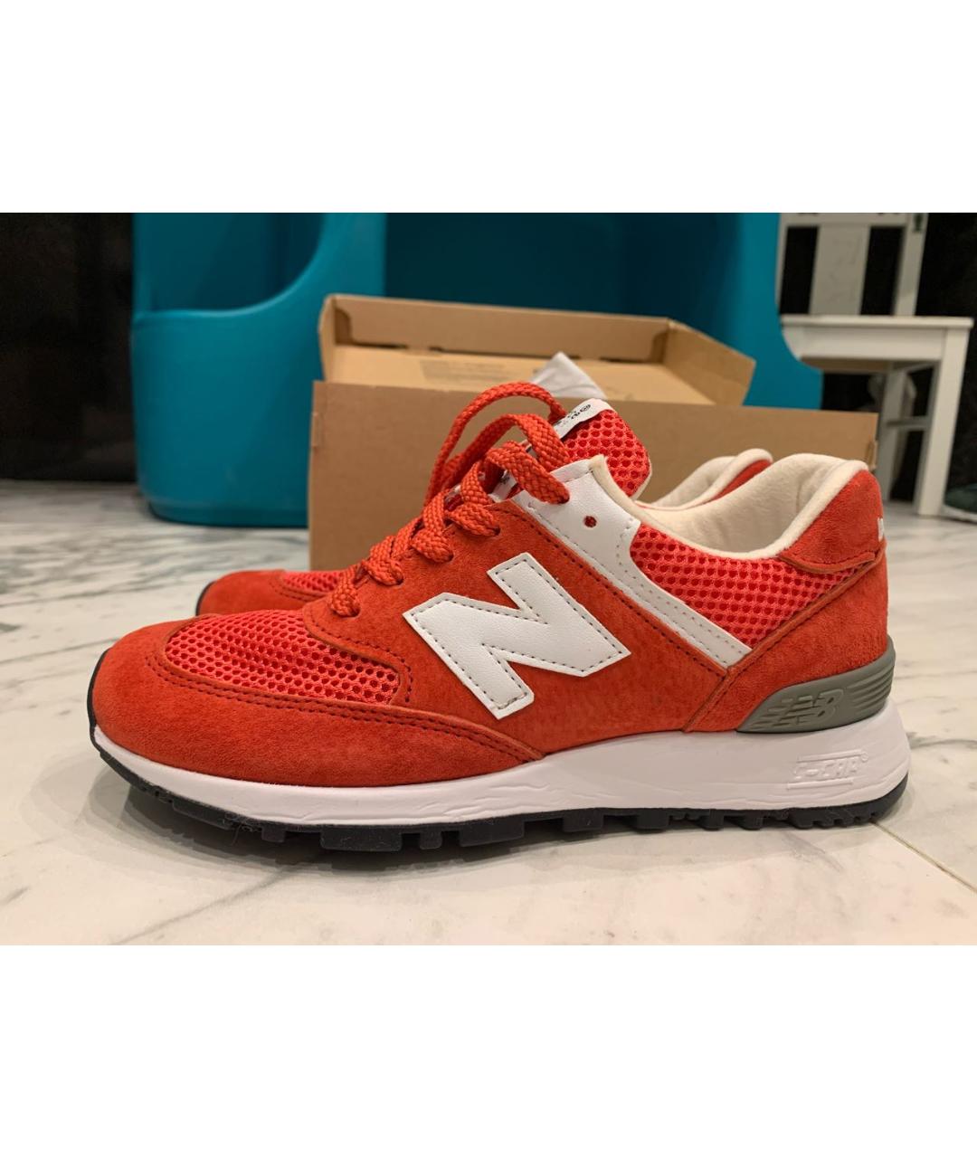 NEW BALANCE Красные замшевые кроссовки, фото 9