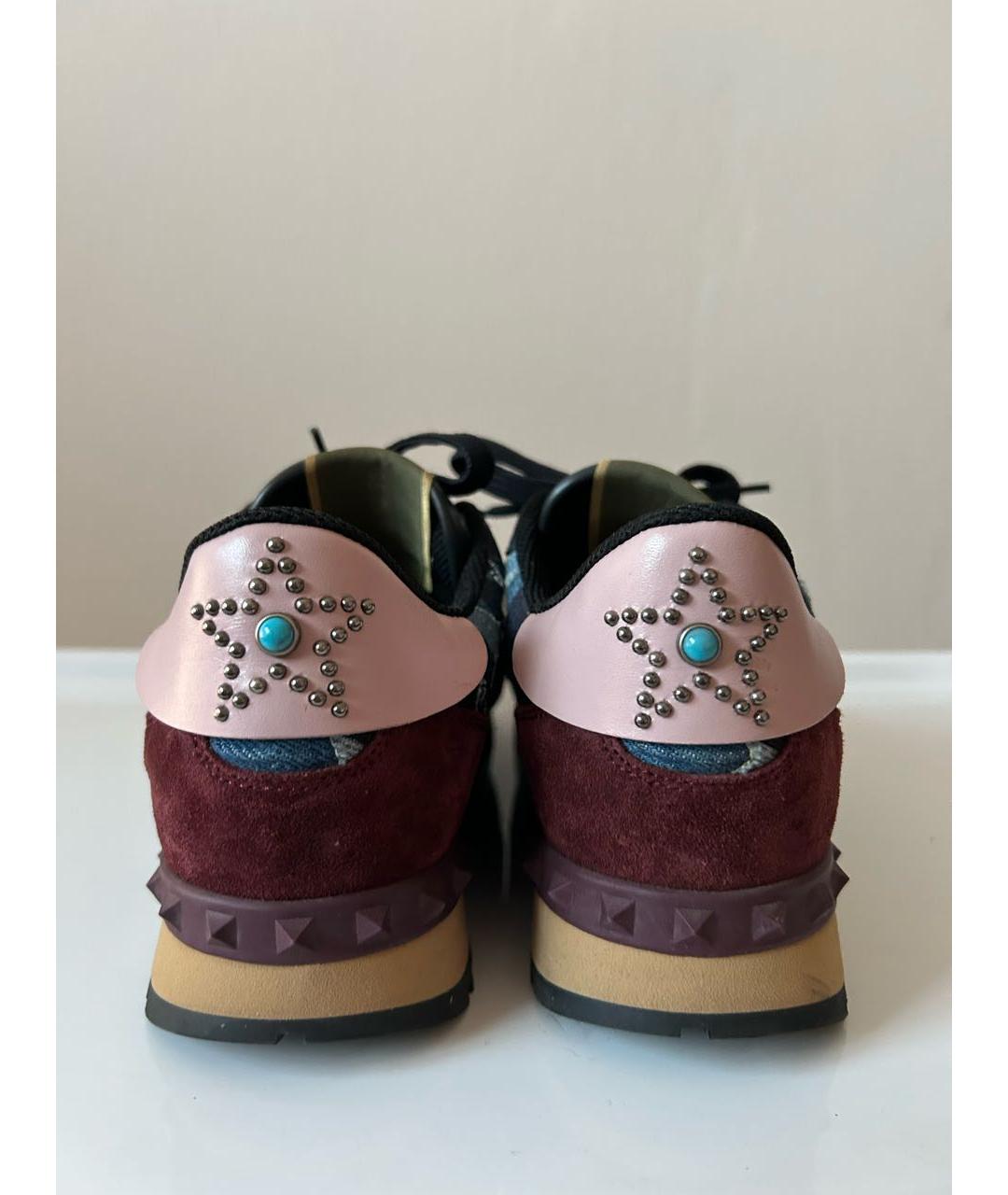 VALENTINO Темно-синие кожаные кроссовки, фото 4