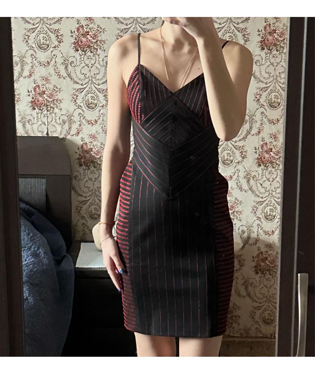 ALEXANDER WANG Бордовое ацетатное коктейльное платье, фото 2