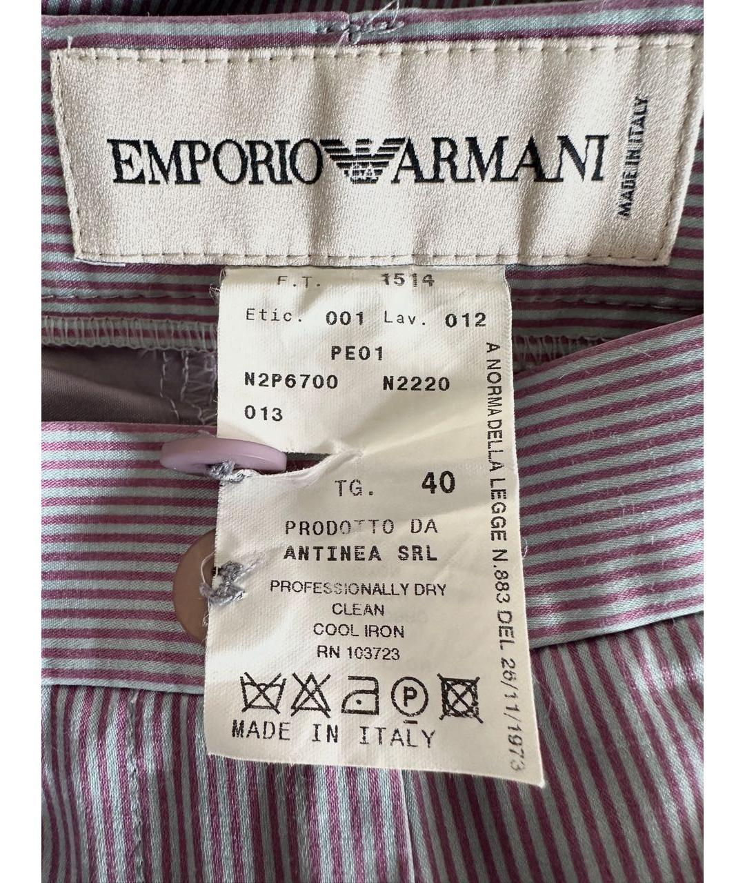 EMPORIO ARMANI Мульти шелковые брюки широкие, фото 3