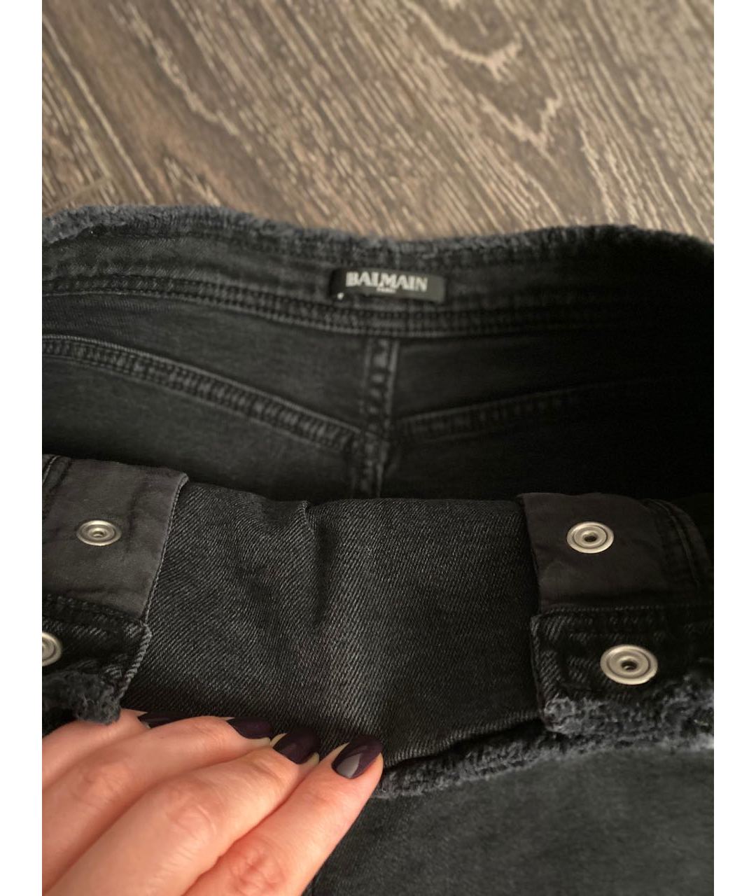 BALMAIN Черные хлопковые джинсы слим, фото 3