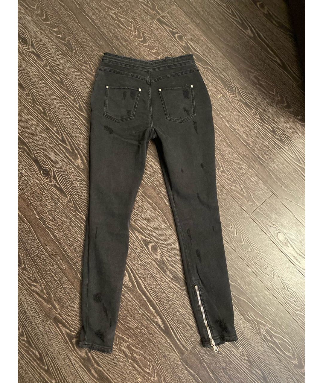 BALMAIN Черные хлопковые джинсы слим, фото 2