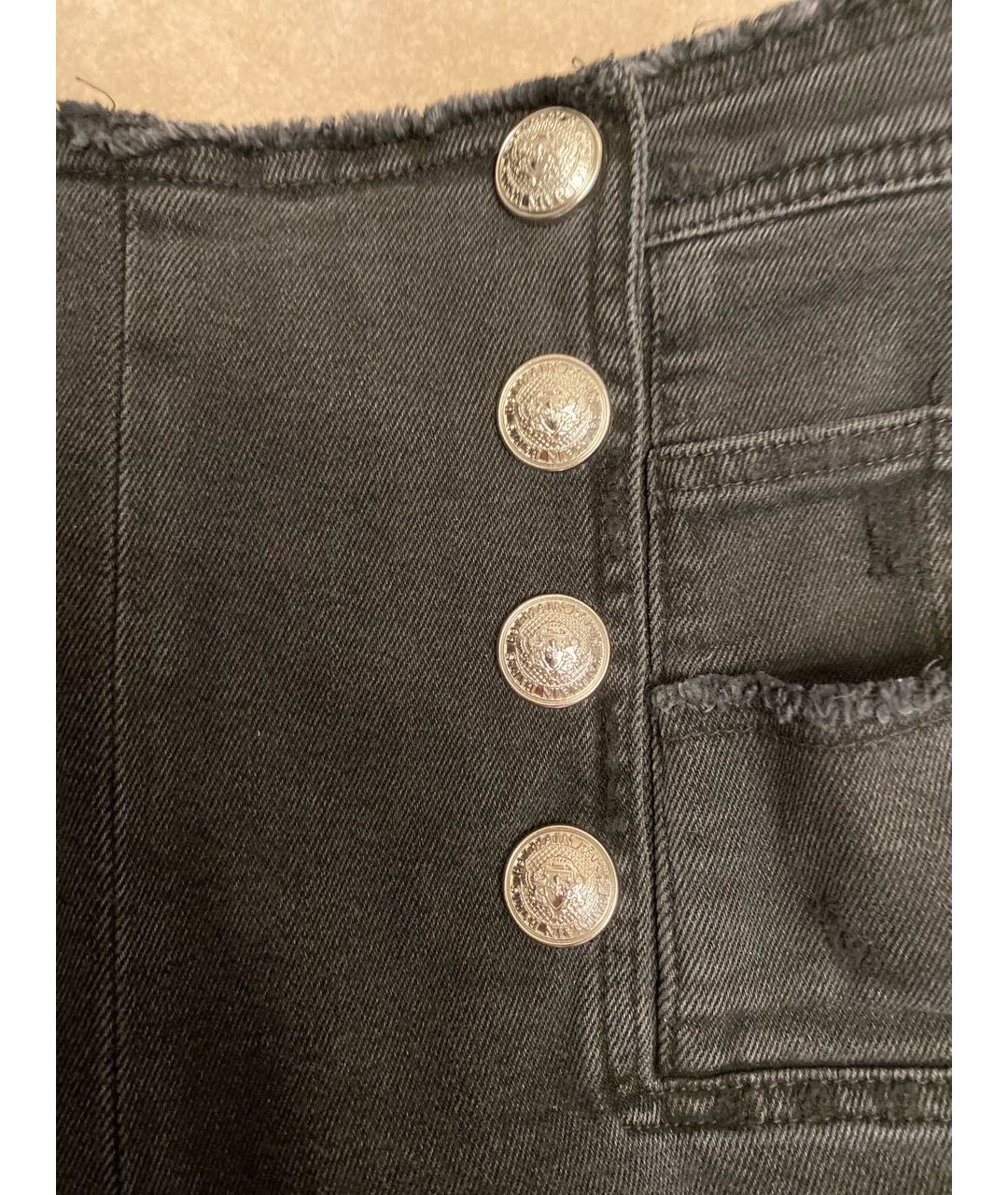 BALMAIN Черные хлопковые джинсы слим, фото 4