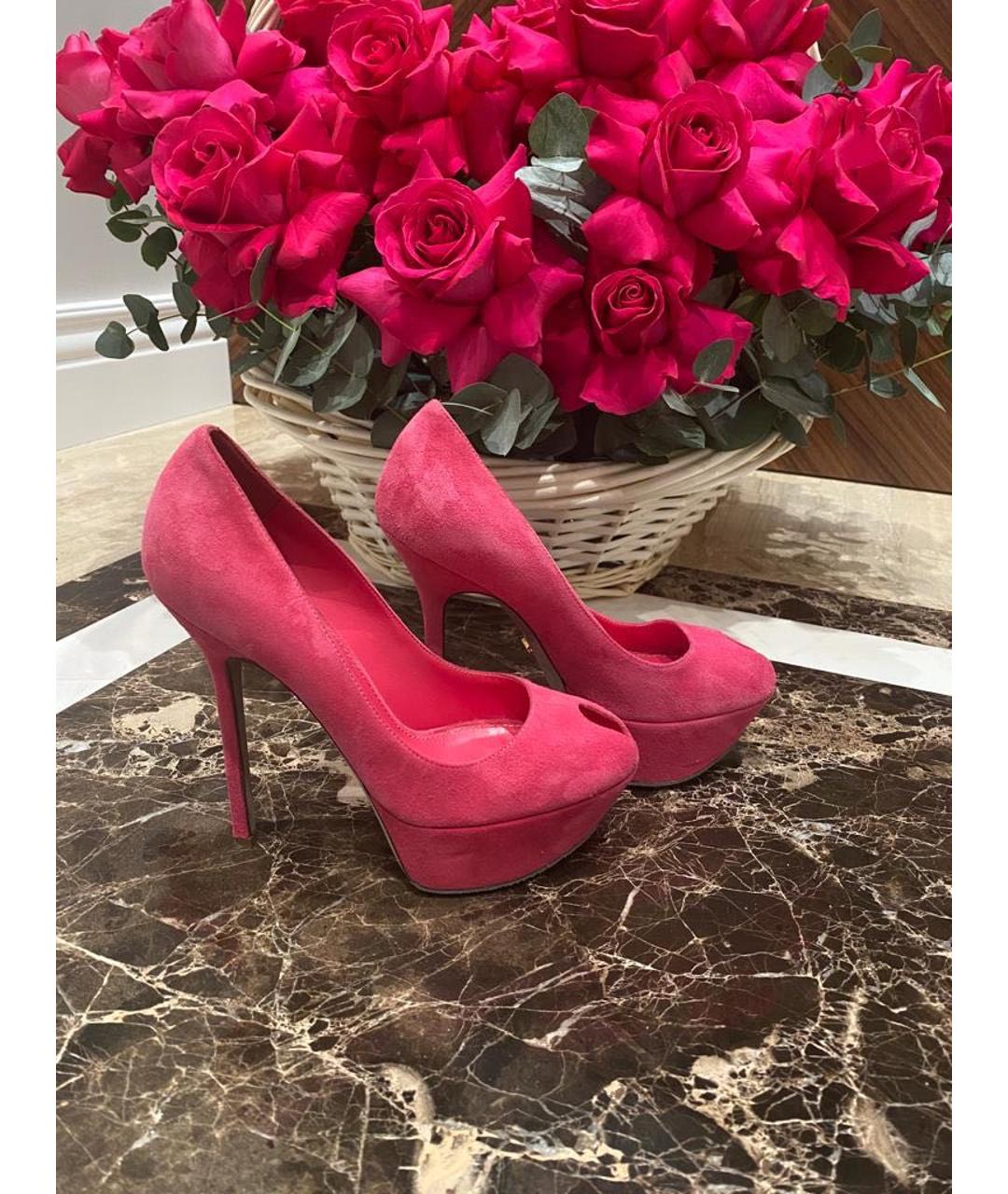 SERGIO ROSSI Розовые замшевые туфли, фото 2