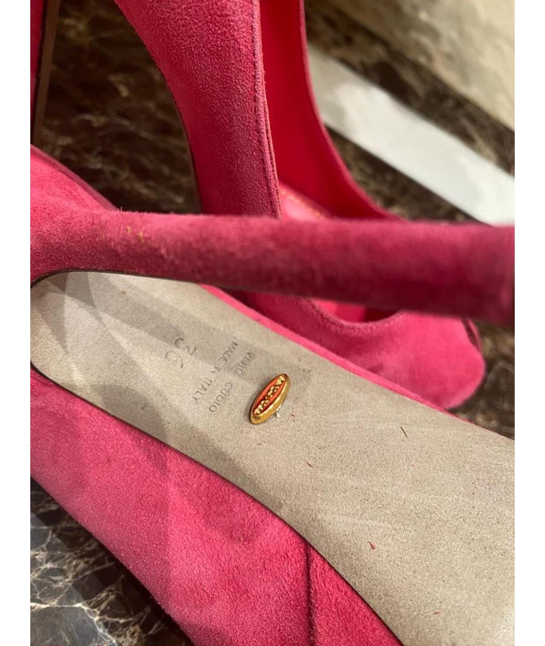 SERGIO ROSSI Розовые замшевые туфли, фото 7
