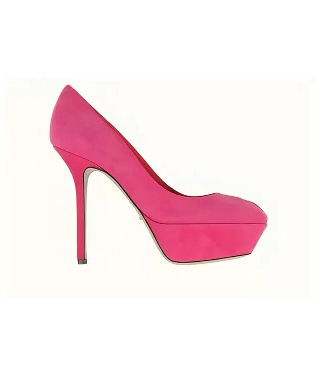 SERGIO ROSSI Розовые замшевые туфли, фото 8