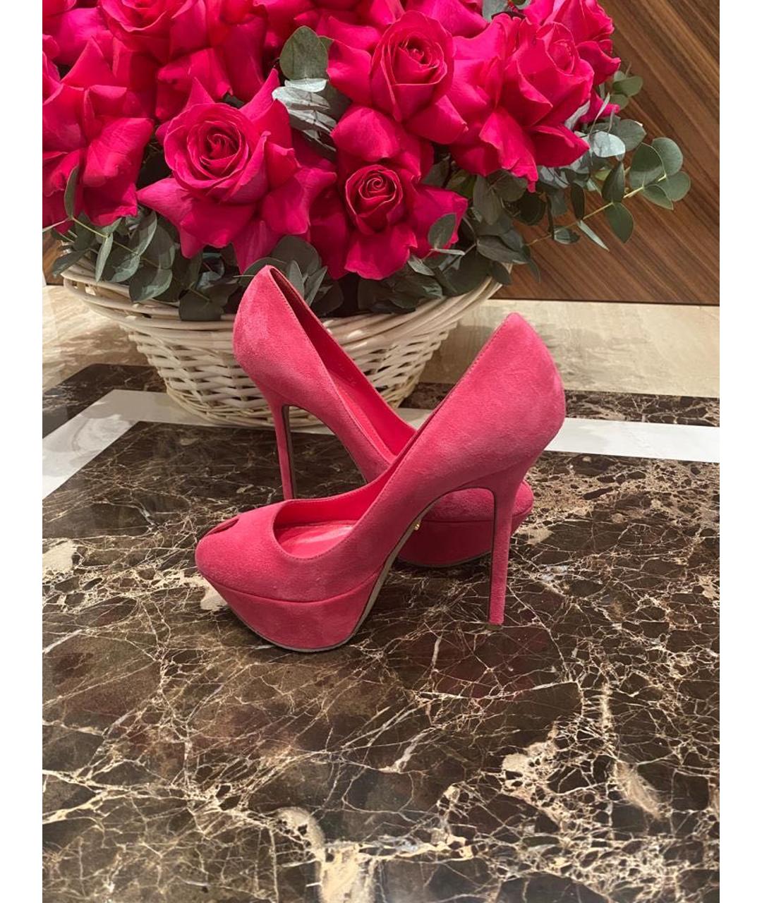 SERGIO ROSSI Розовые замшевые туфли, фото 3