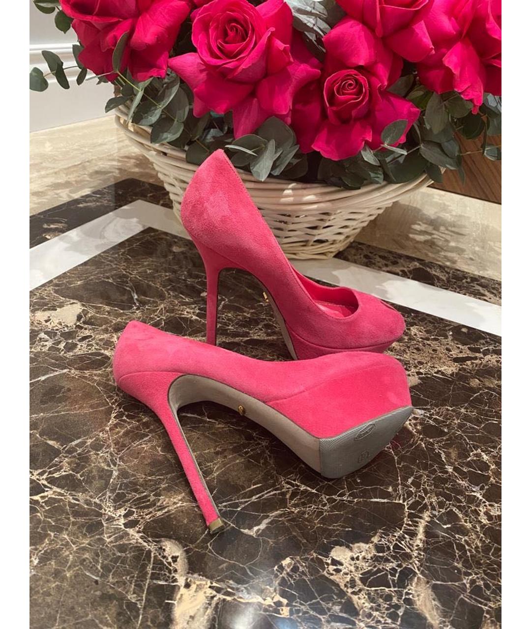 SERGIO ROSSI Розовые замшевые туфли, фото 5