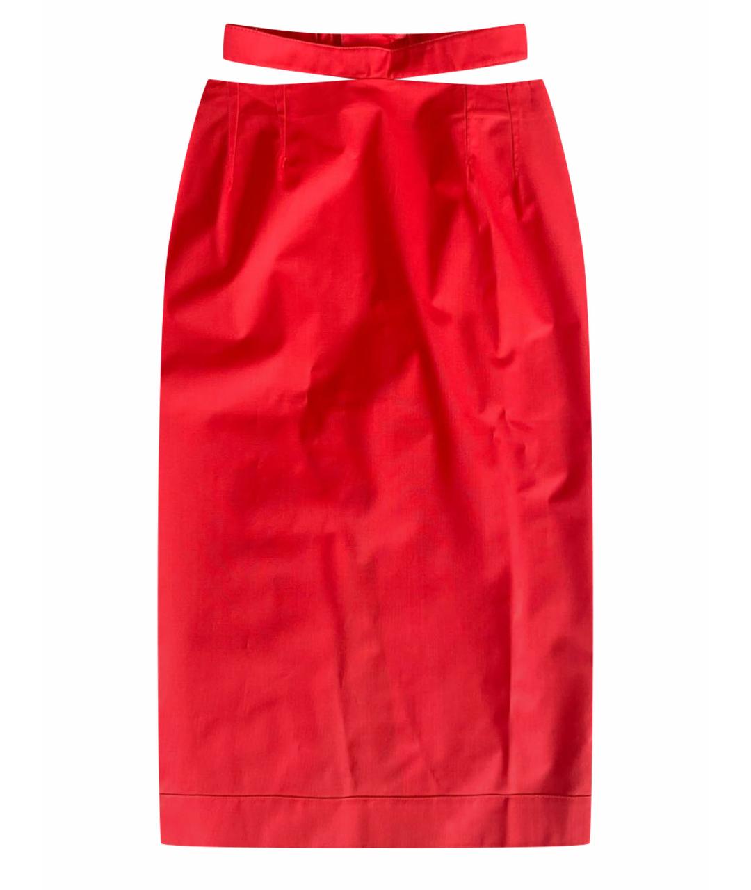JACQUEMUS Красная юбка миди, фото 1