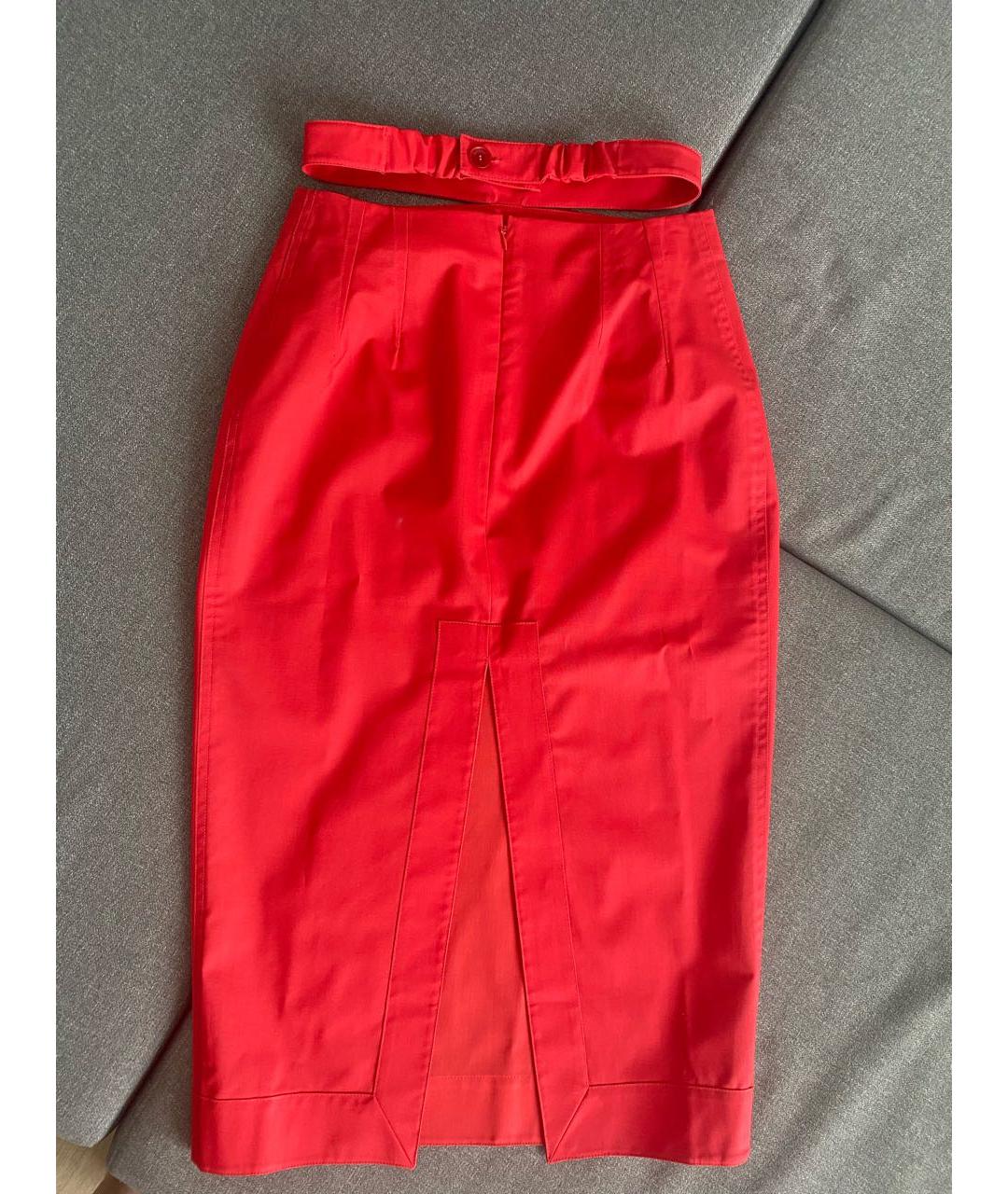 JACQUEMUS Красная юбка миди, фото 2