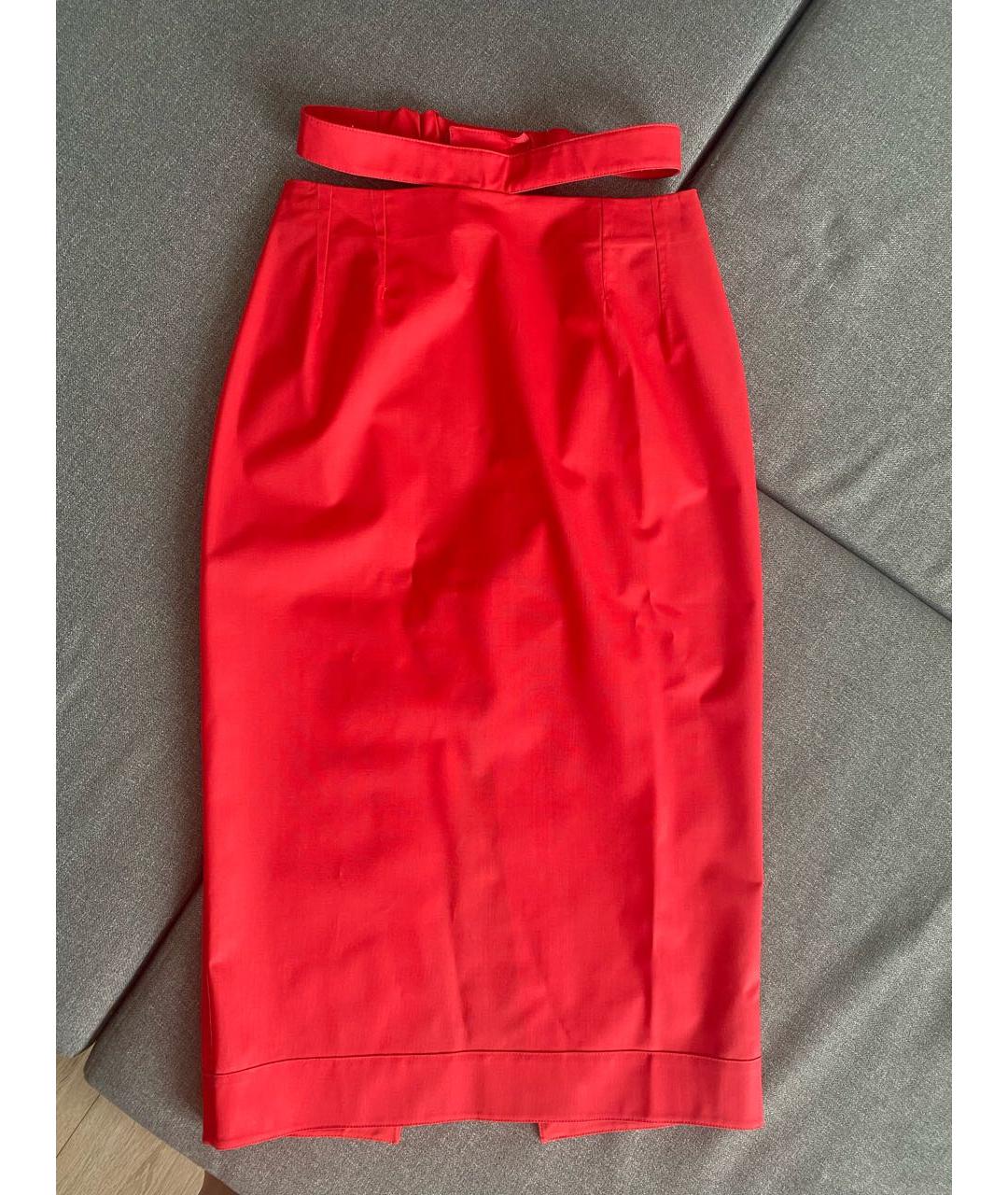 JACQUEMUS Красная юбка миди, фото 6