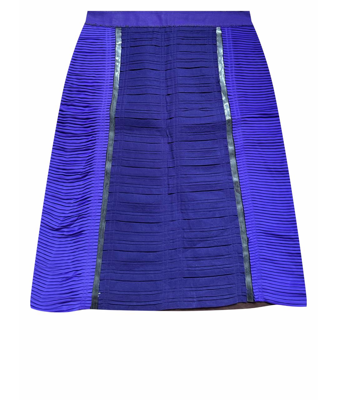 BOTTEGA VENETA Фиолетовая креповая юбка мини, фото 1