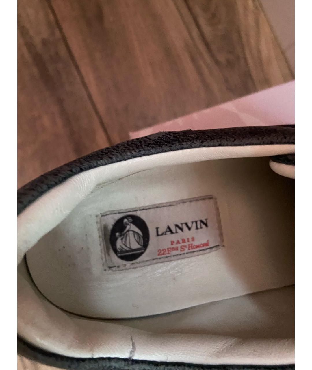 LANVIN Бордовые кроссовки, фото 8